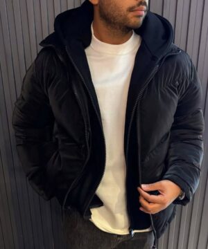 کاپشن سیلیکونی ضد آب دوتکه مشکی